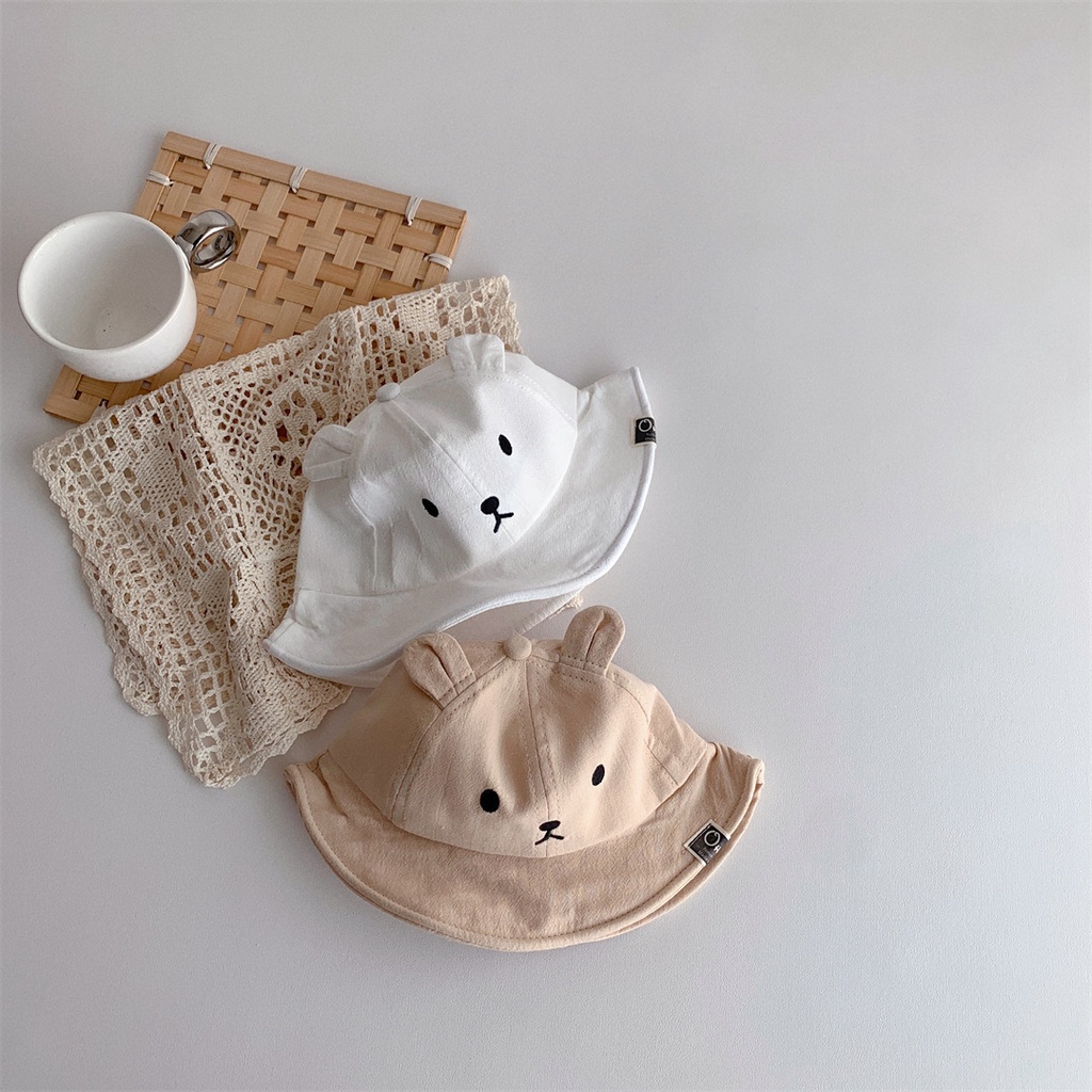 Mũ chống nắng in hình gấu cho bé trai và bé gái 6 tháng đến 2 tuổi