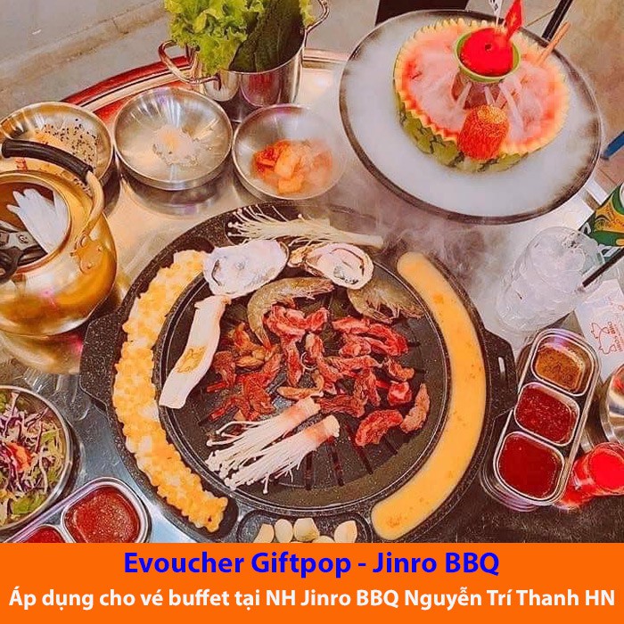 Hà Nội [Evoucher] Phiếu quà tặng dùng Buffet bữa trưa trong tuần tại nhà hàng Jinro BBQ cho 1 người trị giá 218.900 VNĐ
