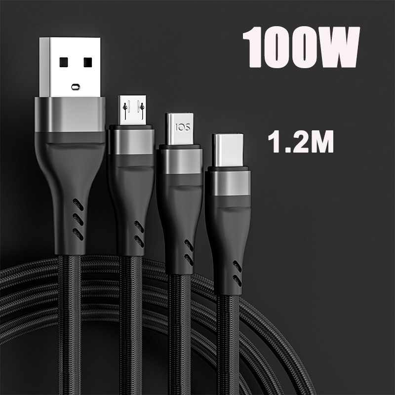 Cáp Sạc Nhanh Micro USB Type C 100W Cho IP6A