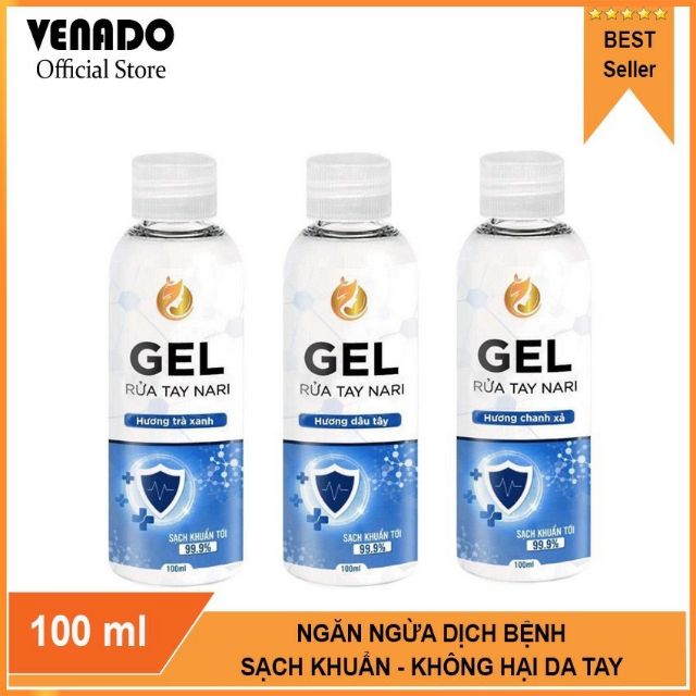 [Sạch Khuẩn 99,9%] Gel rửa tay khô tinh dầu Trà Xanh 100ml