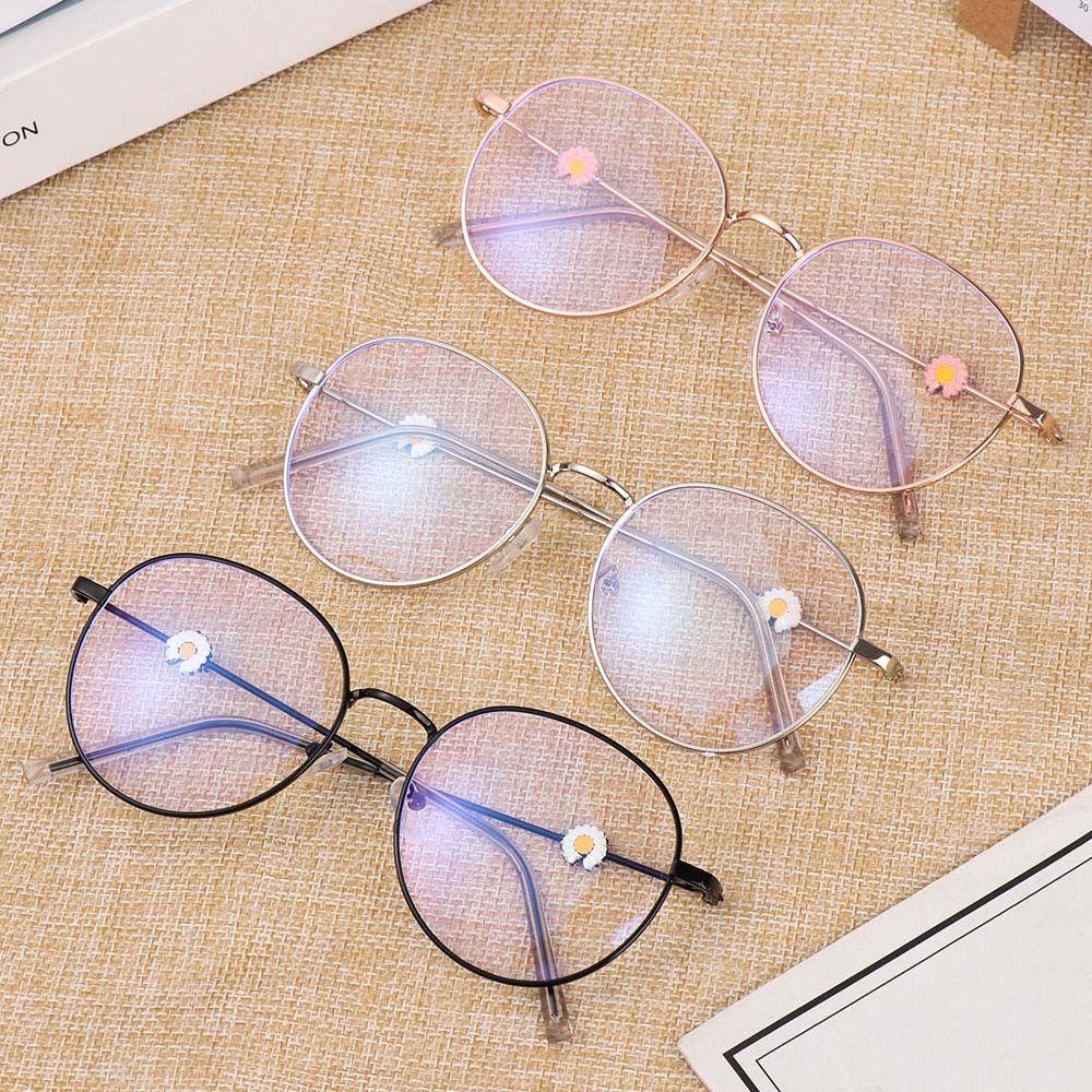Kính Mát Gọng Kim Loại Tròn Chống Ánh Sáng Xanh Thời Trang Cho Nam Và Nữ