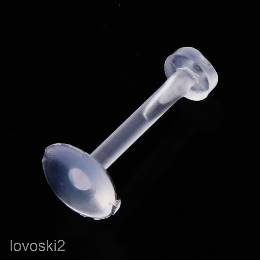 Set 10 Khuyên Mũi Trong Suốt 10mm 10mm