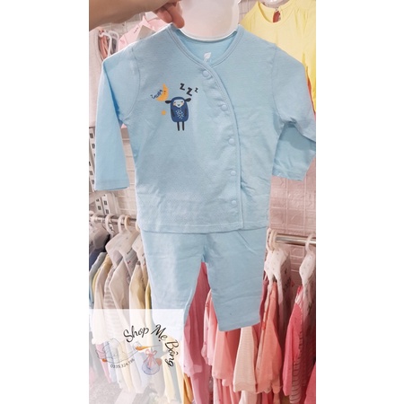 [NH659P] Bộ sơ sinh cài lệch cotton cao cấp Lullaby cho bé trai/bé gái