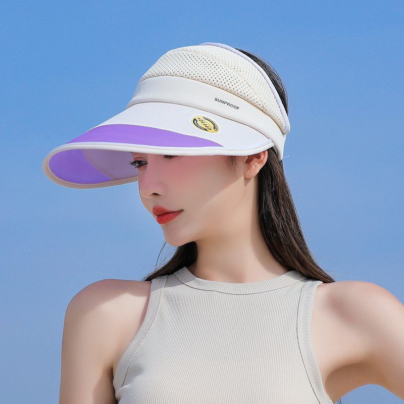 Nón Vành Rộng Hở Đầu Chống Nắng Tia Uv Thời Trang Xuân Hè Phong Cách Hàn Quốc Cho Nữ