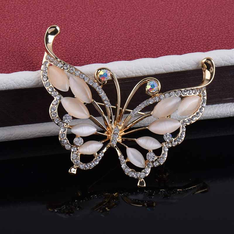 Ghim Cài Áo Hình Bướm Đính Đá Thời Trang