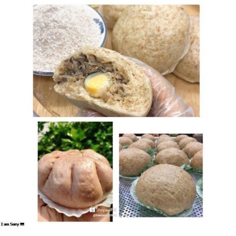 Bột bánh bao lứt nguyên cám trộn sẵn men nở gói 1kg