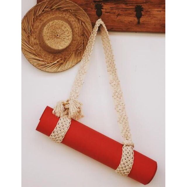 Dây treo thảm tập yoga quai thảm yoga Macrame Yoga mat strap
