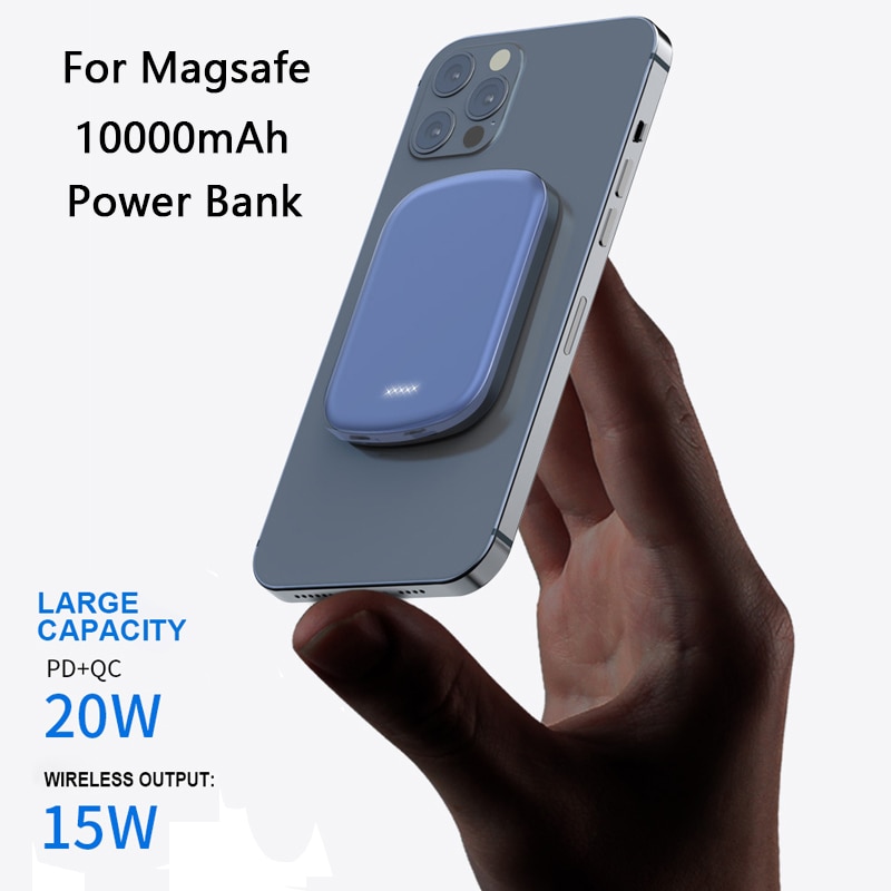 Pin sạc dự phòng không dây từ tính cho SAMSUNG HUAWEI Iphone 12 Pro Max 12mini 10000mah 15w Pd20W