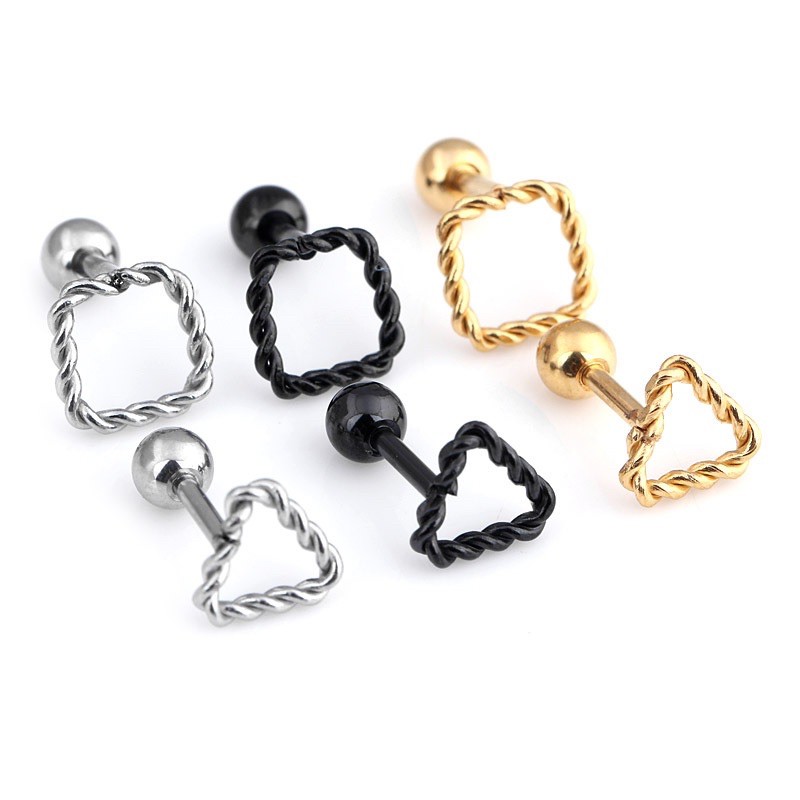 khoen tai nam nữ , bông tai nam nữ hình học cá tính