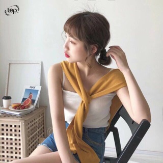 Áo 2 dây kép trơn mongtoghi