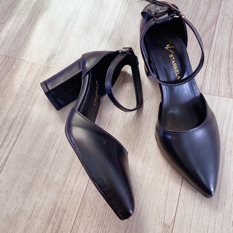 FREESHIP-ẢNH THẬT Giày cao gót/giày nữ công sở Pun Shoes kín mũi gót bọc gót vuông 7cm/7f