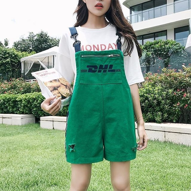 Quần Yếm Jeans Màu Bigsize