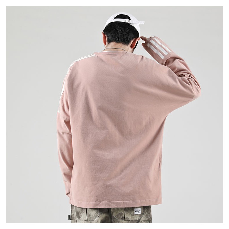 [ Có Ảnh Thật ] Áo thun tay dài form rộng unisex - sweater viền sọc vai | BigBuy360 - bigbuy360.vn