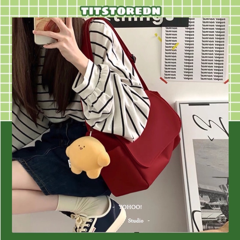Túi đeo chéo unisex chống thấm đơn giản nhiều màu