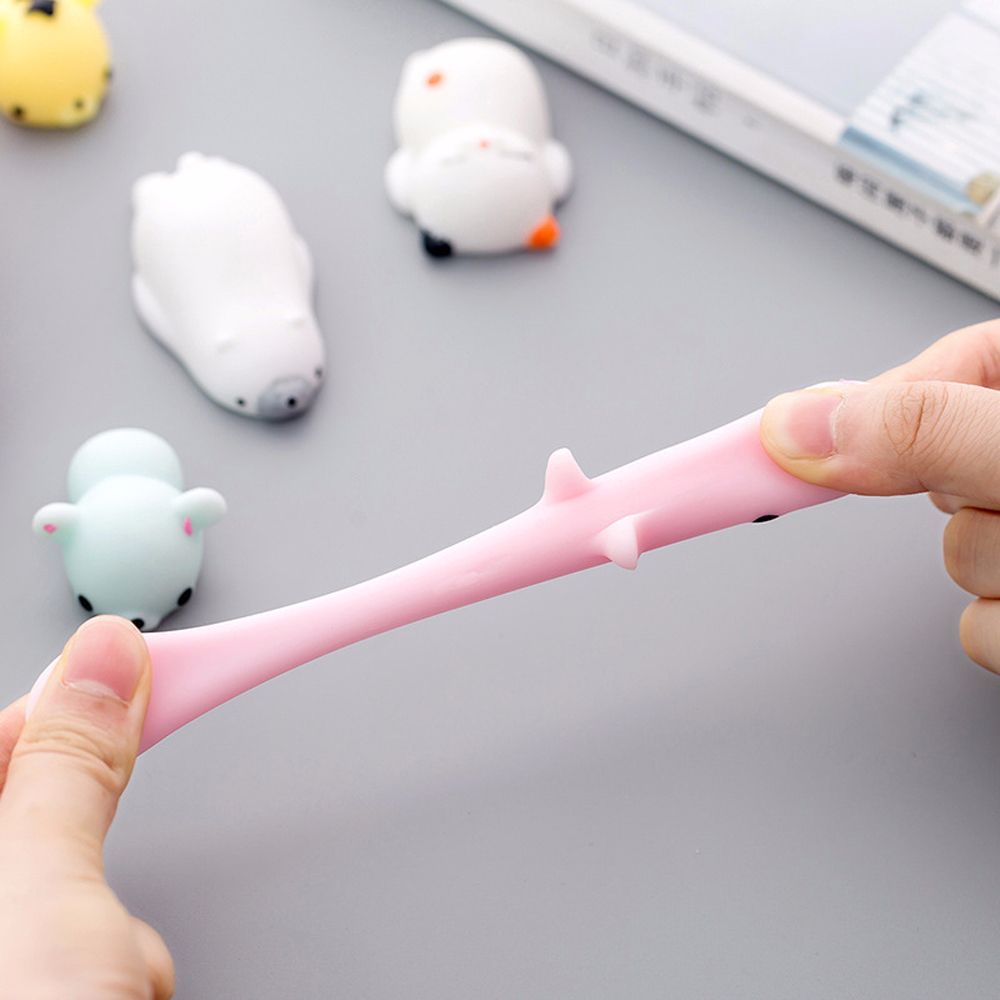 Set 10 đồ chơi mochi mini mềm giảm căng thẳng trang trí bàn làm việc dễ thương