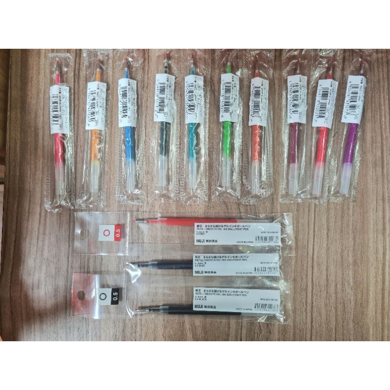 RUỘT BÚT MUJI SMOOTH 0.5MM NẮP BẤM