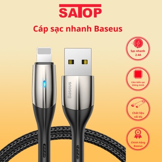 Dây sạc Baseus Horizontal Data tốc độ 480Mpbs Cáp sạc nhanh IP bọc dù và đầu đúc cao su siêu bền SATOP