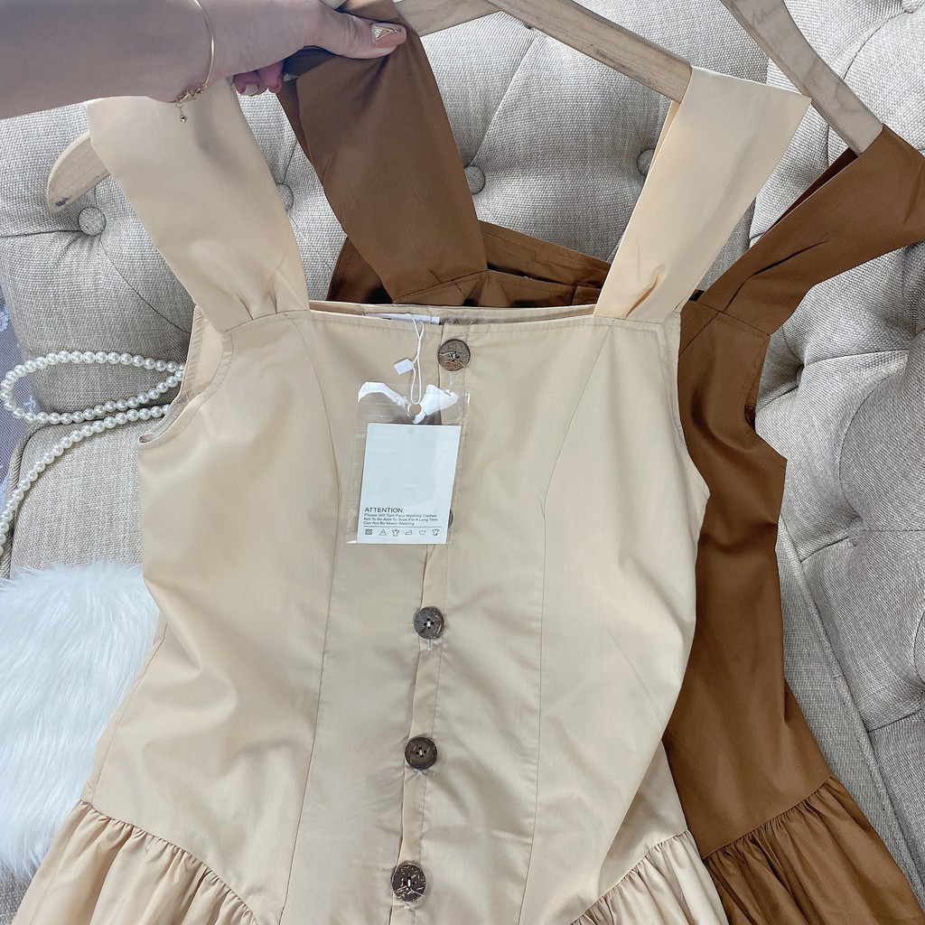 [Mã FAGREEN1505 giảm tới 30K đơn 99K] Đầm Xòe 2 Dây Cục Dọc Xinh Xắn | BigBuy360 - bigbuy360.vn