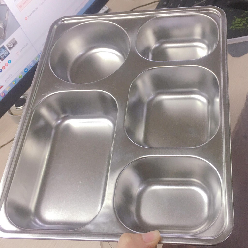 khay cơm inox