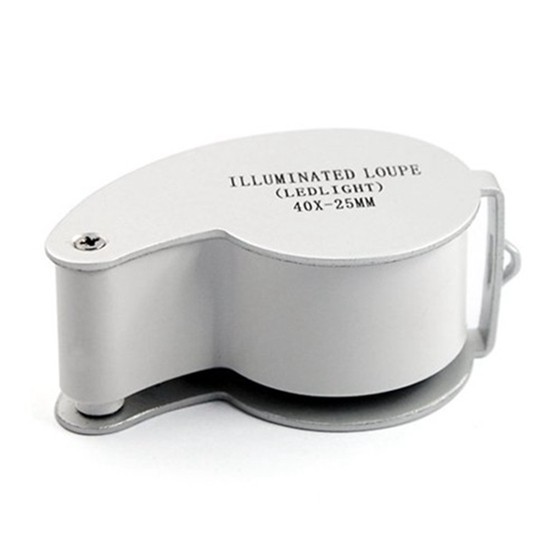 Kính Lúp Soi Đá Quý Có Đèn Led 40x25mm