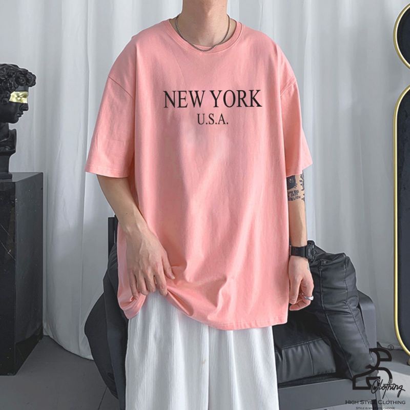 Áo thun ❤Có size tay lỡ unisex New York USA