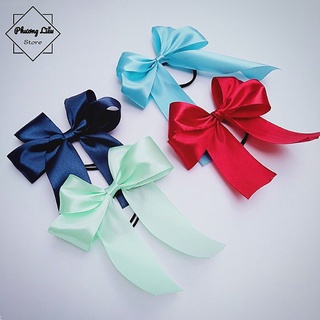 [𝐑Ẻ 𝐕Ô ĐỊ𝐂𝐇] Cột tóc nơ tiểu thư satin lụa Hàn Quốc xinh xắn dễ thương - Phụ kiện tóc, cột tóc nơ PHUONGLIEUSTORE