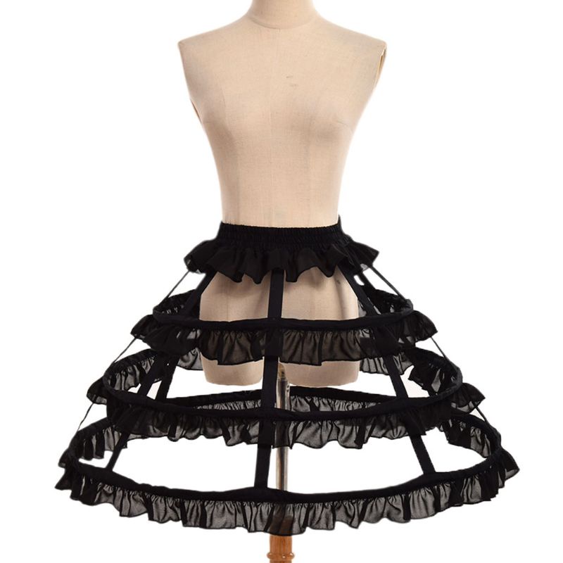 Đầm Hóa Trang Lolita Xương Cá Phối Ren Hoa Sen Và Lồng Chim Dễ Thương Cho Nữ