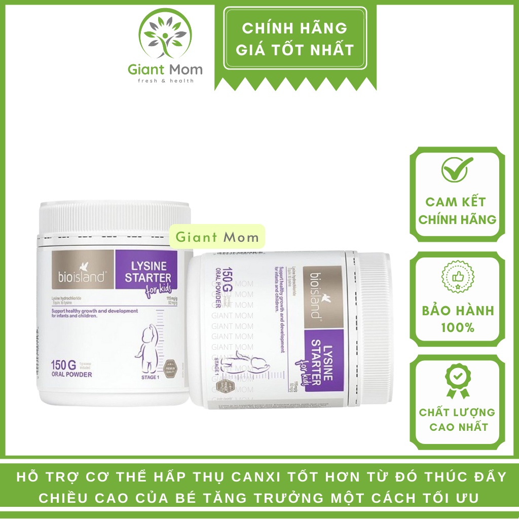 Lysine Bio Island Dạng Bột Cho Bé Từ 7 Tháng Đến 5 Tuổi (150G)