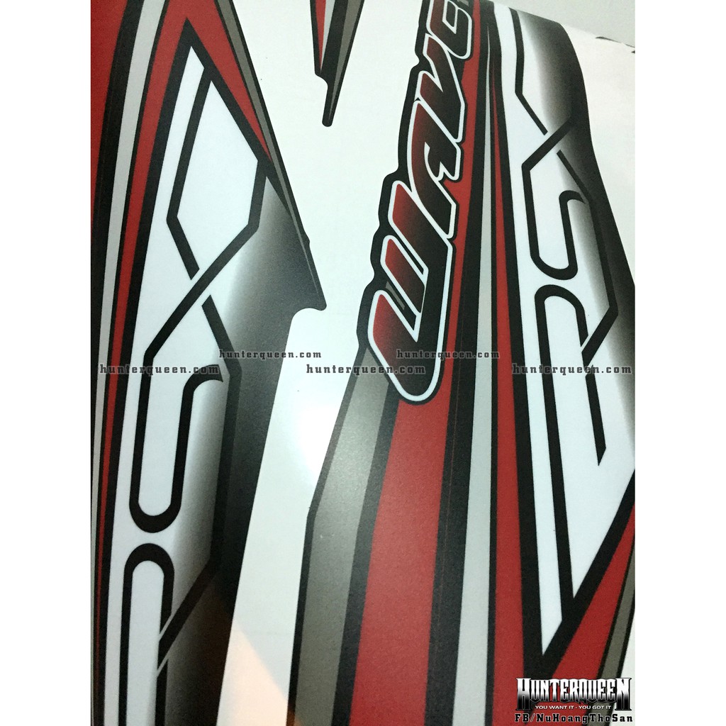 Tem rời xe WAVE RSX 2014. Dán xe đen nhám. Chống nước, bền màu, sắc nét. Thay đổi theo yêu cầu. Chất lượng cao.