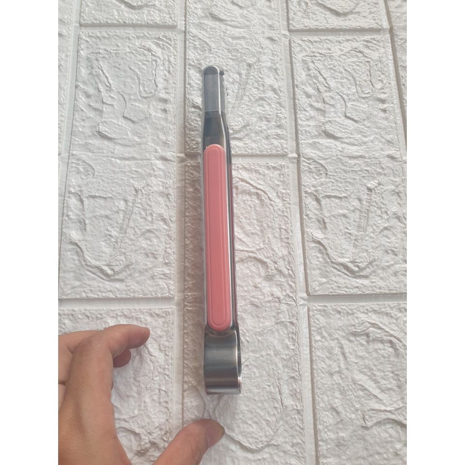 Kẹp gắp thức ăn, kẹp lấy đá Inox có cán nhựa loại đẹp KT: 20cm x1.5cm (ảnh thật)