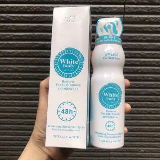 Xịt chống nắng dưỡng trắng da white body của the new skin