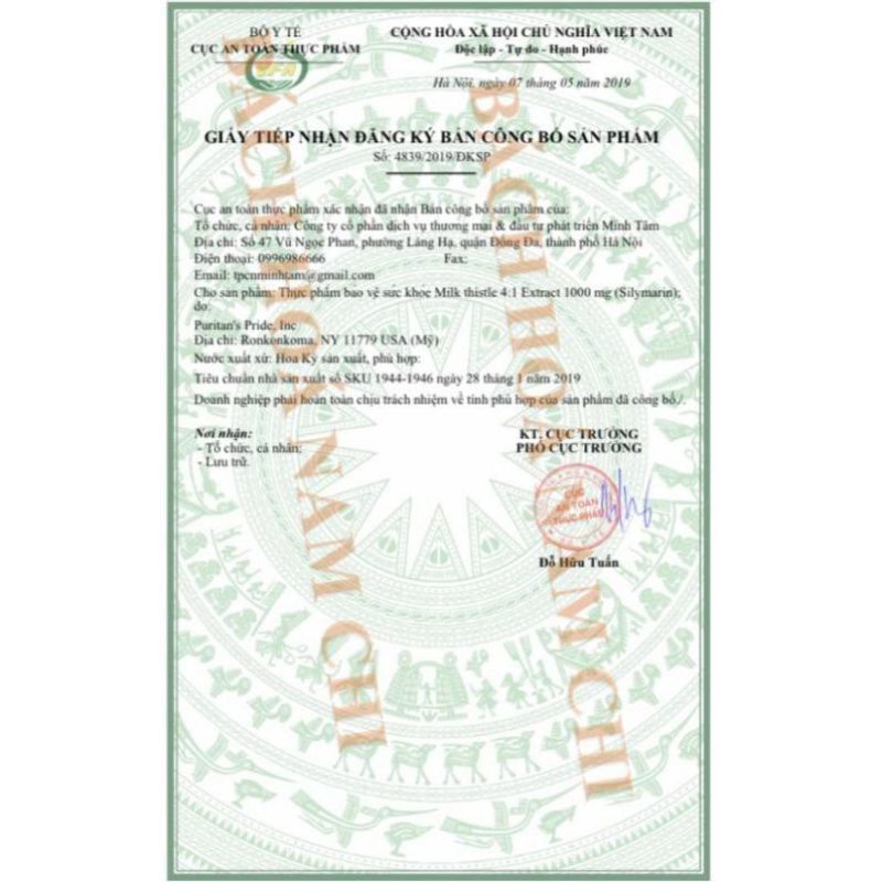 Viên Uống Bổ Gan Chiết Xuất Từ Cây Kế Sữa Puritan's Pride Milk Thistle Extract 1000mg