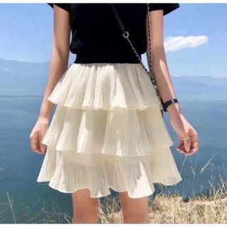 Chân váy ngắn dập ly 3 tầng