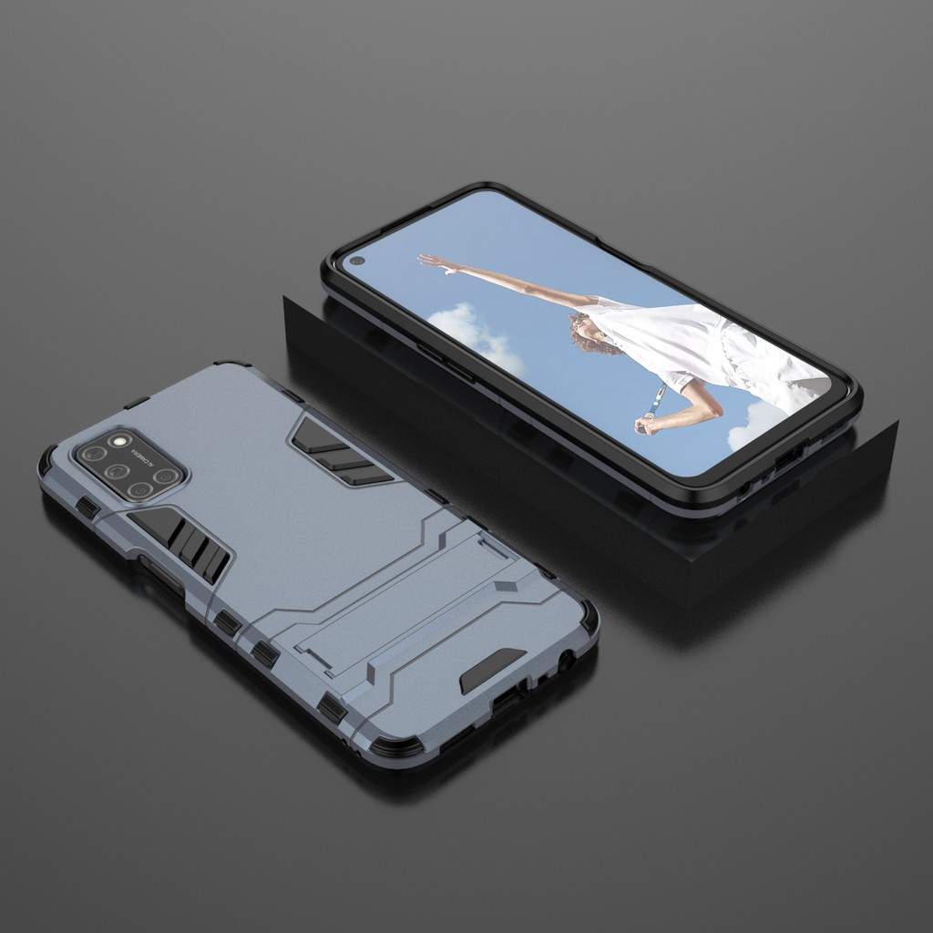 Ốp lưng Oppo A52 / Oppo A92 Iron Man chống sốc giá đỡ mặt lưng cao cấp