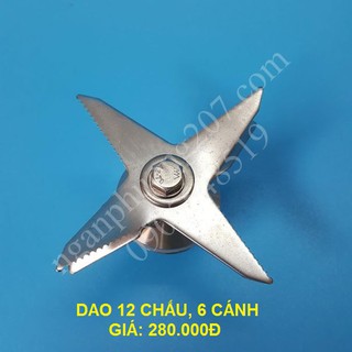 Lưỡi dao 6 cánh thép không gỉ - Phụ kiện máy xay sinh tố công nghiệp