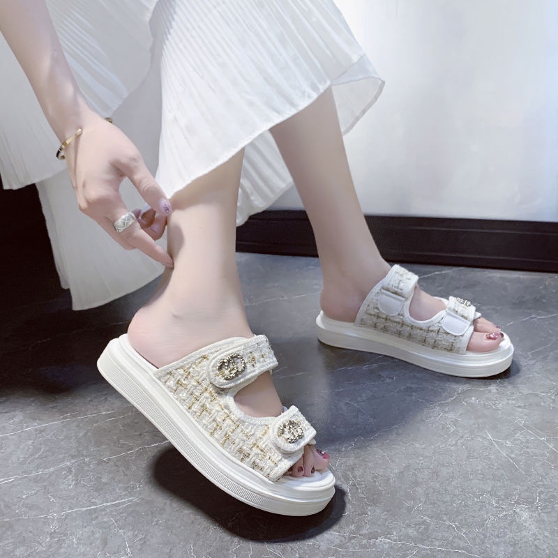 Dép nữ đế dày phong cách Hàn Quốc mới chất lượng cao