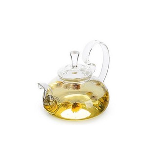 (Tặng 2 nến)Ấm thủy tinh pha trà có đế nến