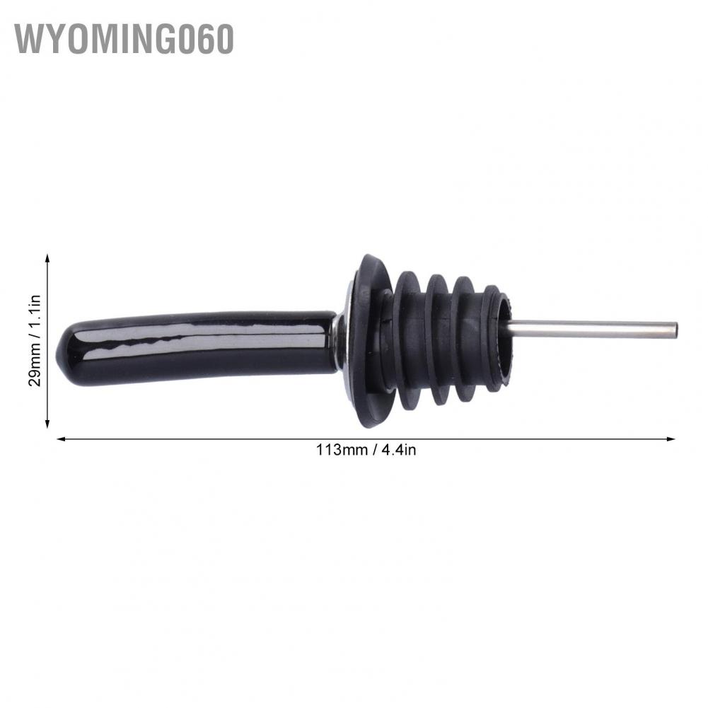 Wyoming060 Stainless Steel Wine Pourer Portable Food Grade TPE Stopper for Home Restaurant