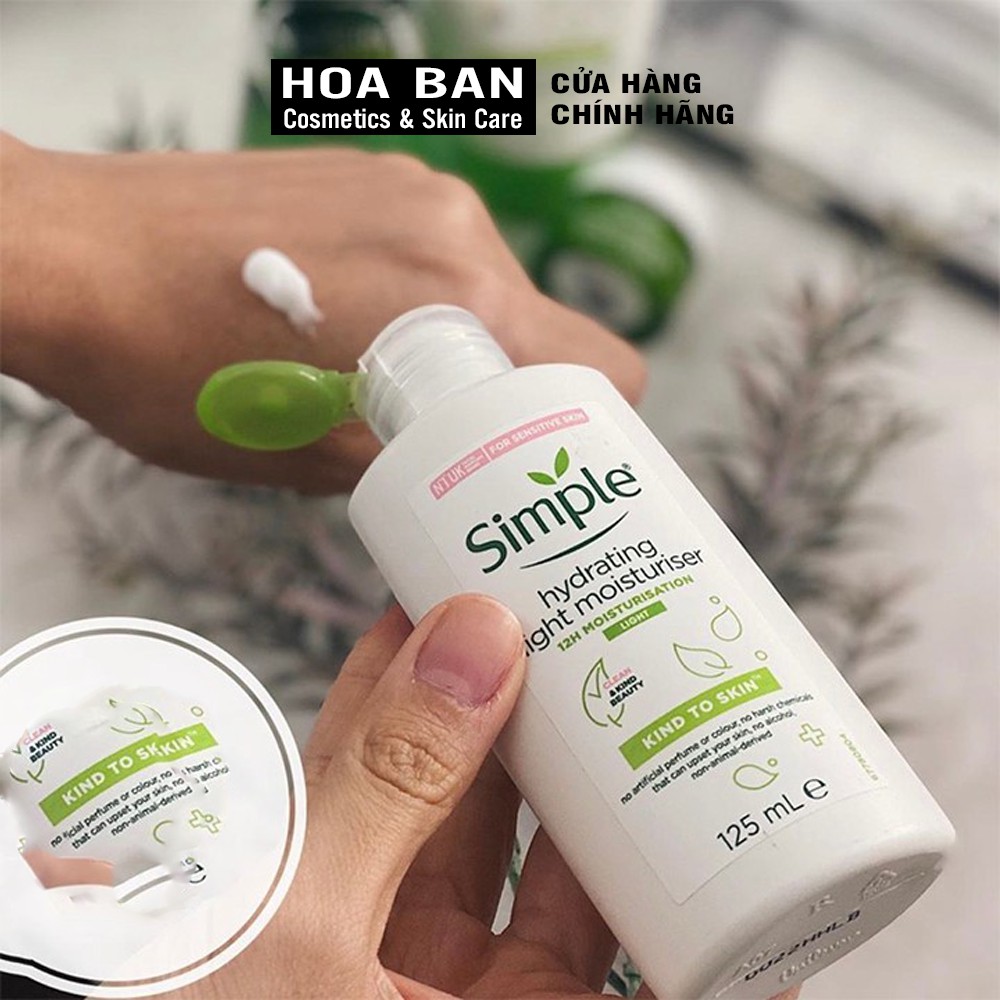 Kem Dưỡng ẩm Simple Kind To Skin Hydrating Light Moisturiser 125ml