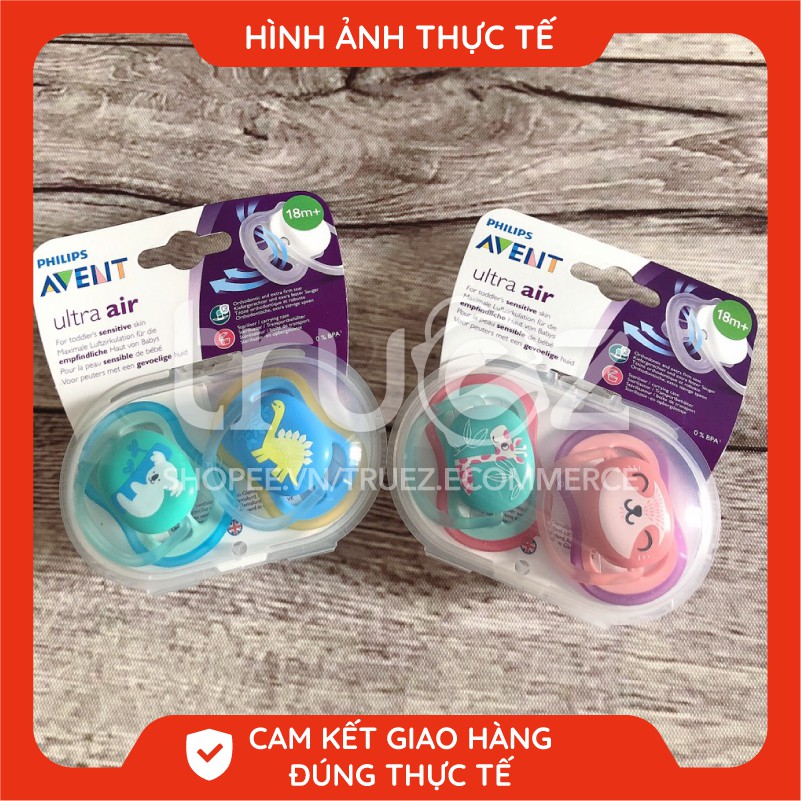 [Chính hãng] Ti giả chỉnh nha đầu dẹt có dạ quang [Úc] Philips Avent Animal/Ultra Air/Night