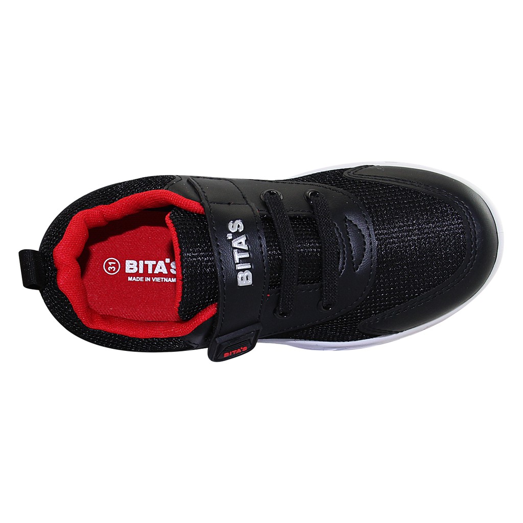 GIÀY THỂ THAO BATA HỌC SINH BÉ TRAI BITA'S - GVBT.73 (ĐEN + XÁM) - BITAS SPORT SNEAKERS