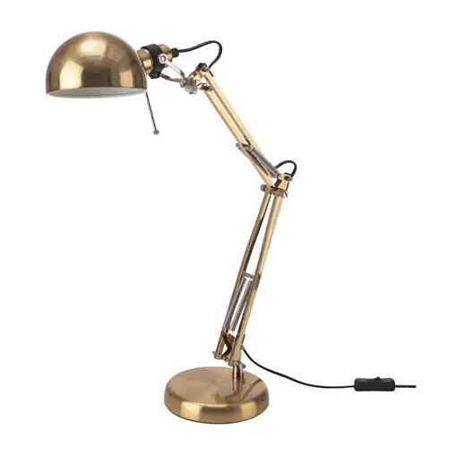 Đèn bàn FORSÅ IKEA - WWork lamp, brass-colour