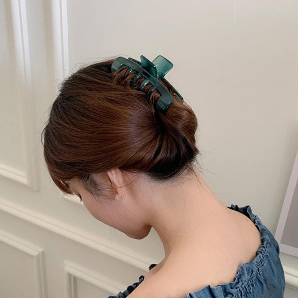Kẹp Tóc Càng Cua Nhám Trong Suốt Cỡ Lớn Thanh Lịch
