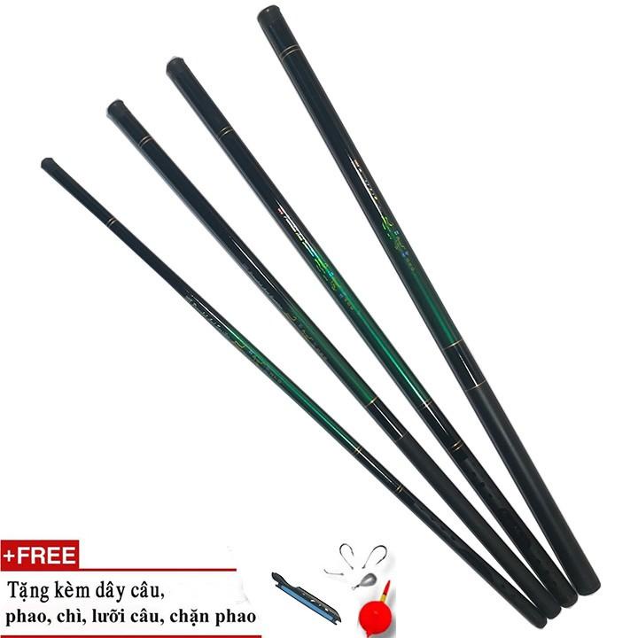 Cần Câu Tay Đơn cacbon giá rẻ 2,7m đến 6,3m HY TẶNG cước,lưỡi.phao.quấn cươc (*Kim Thủy)