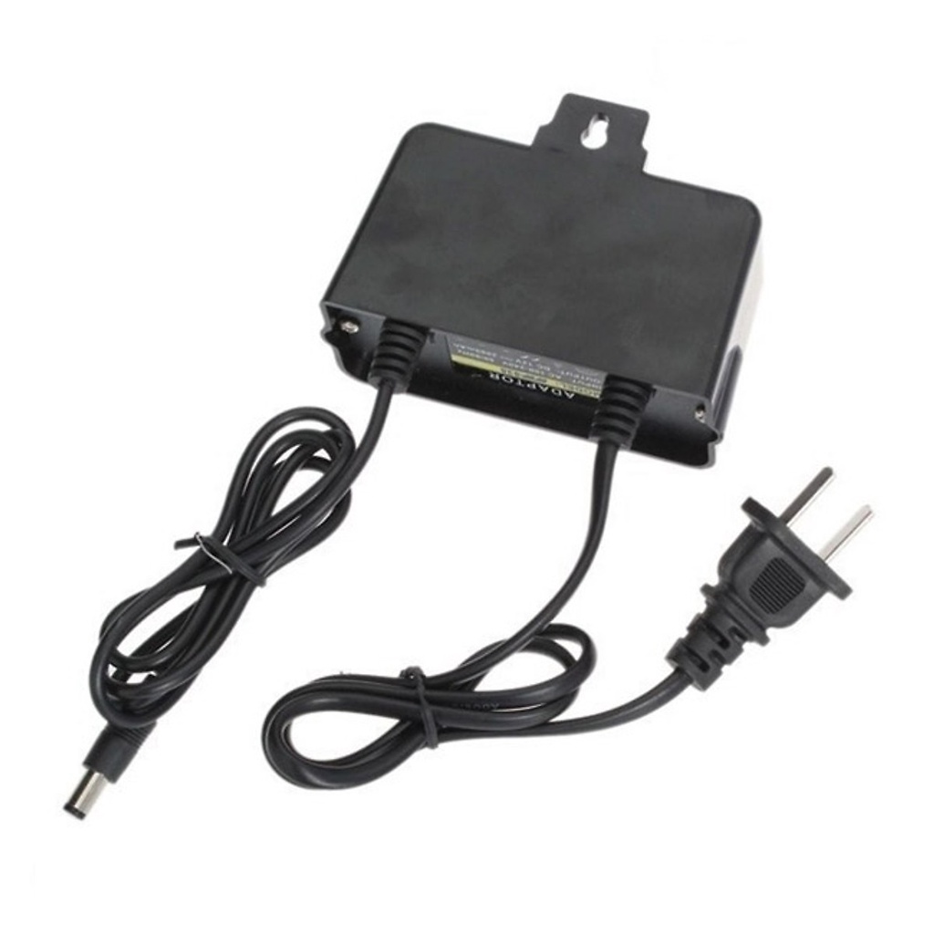 Adaptor camera 12V-2A loại ngoài trời có móc treo, công suất thật, sử dụng IC tự ngắt.