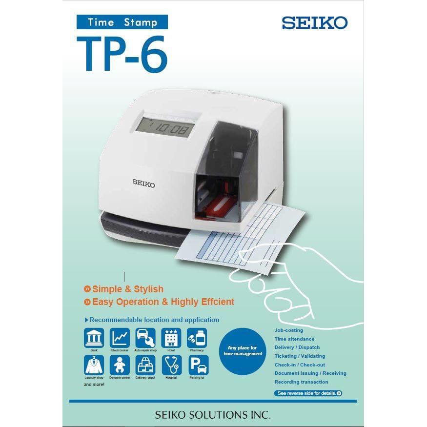 Máy đóng công văn SeiKo TP -6.Thiết bị ghi nhận thời gian trên các chứng từ, công văn.Chính hãng Thái Lan