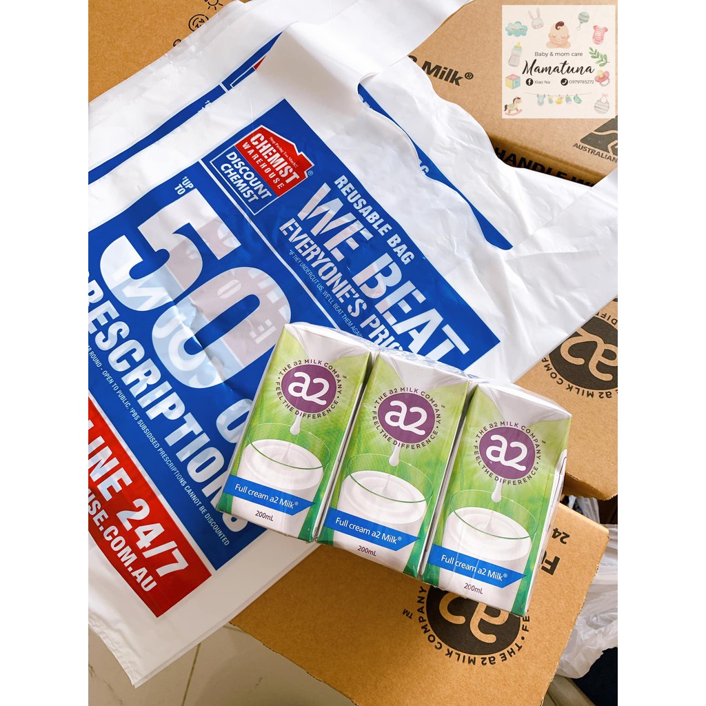 Sữa tươi A2 fullcream 200ml lốc 6 hộp