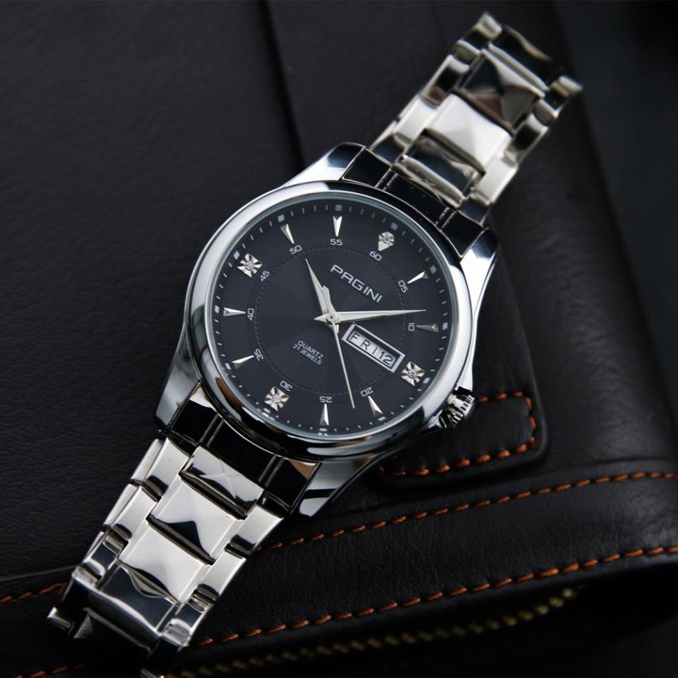 Đồng Hồ Nam Pagini PA5599 Dây Đúc Đặc - Đính Kim Cương Nhân Tạo - Kiểu Dáng Năng Động, Lịch Lãm - Bảo Hành 12 Tháng