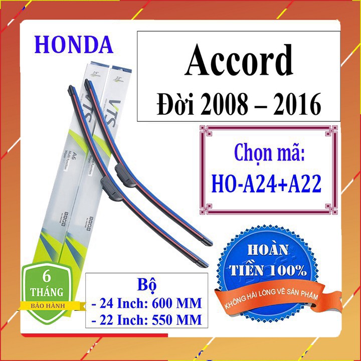 Bộ 2 thanh gạt nước mưa ô tô Honda Accord Đời 2008 - Đến 2016 - Và các dòng xe khác của HONDA S1