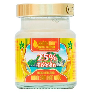 Yến Sào Khánh Hoà chưng Nhân Sâm Hàn Quốc 25% lọ 70ml